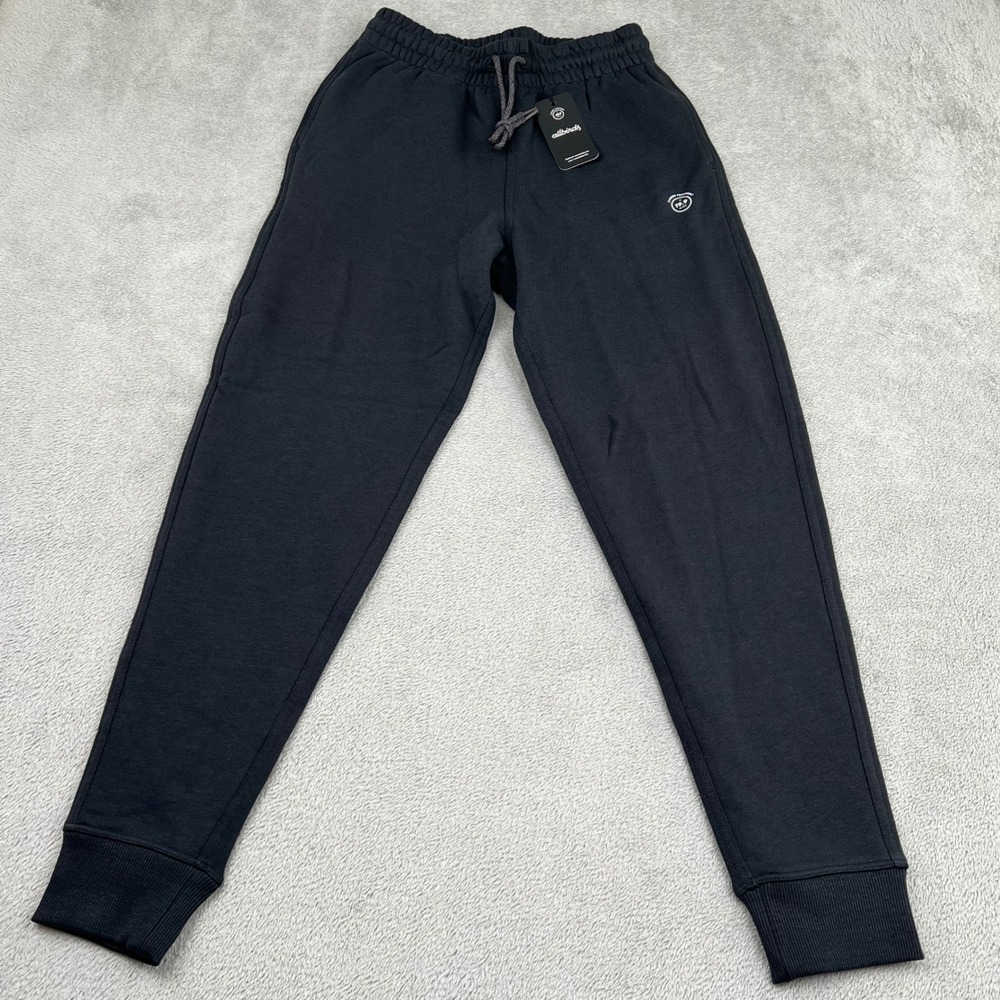 NEW Allbirds R&R Sweatpants French Terry Lounge Drawcord Waist Natural Black‎ S
